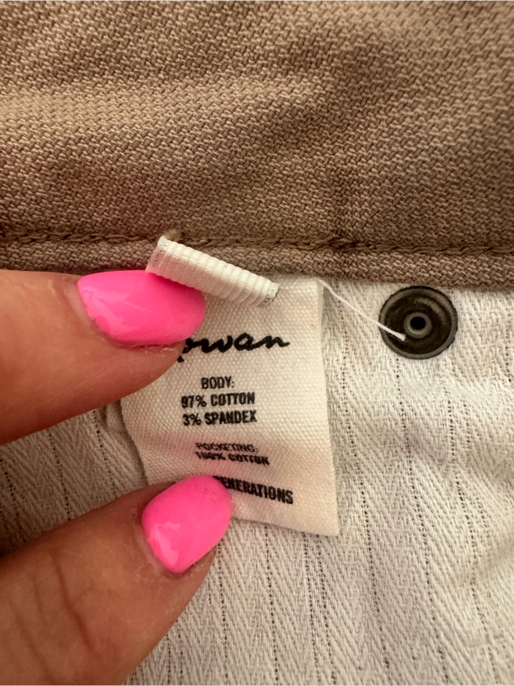 ROWAN Marilee 5-Pocket Pant Size 25 in Stone - Picture 11 of 15